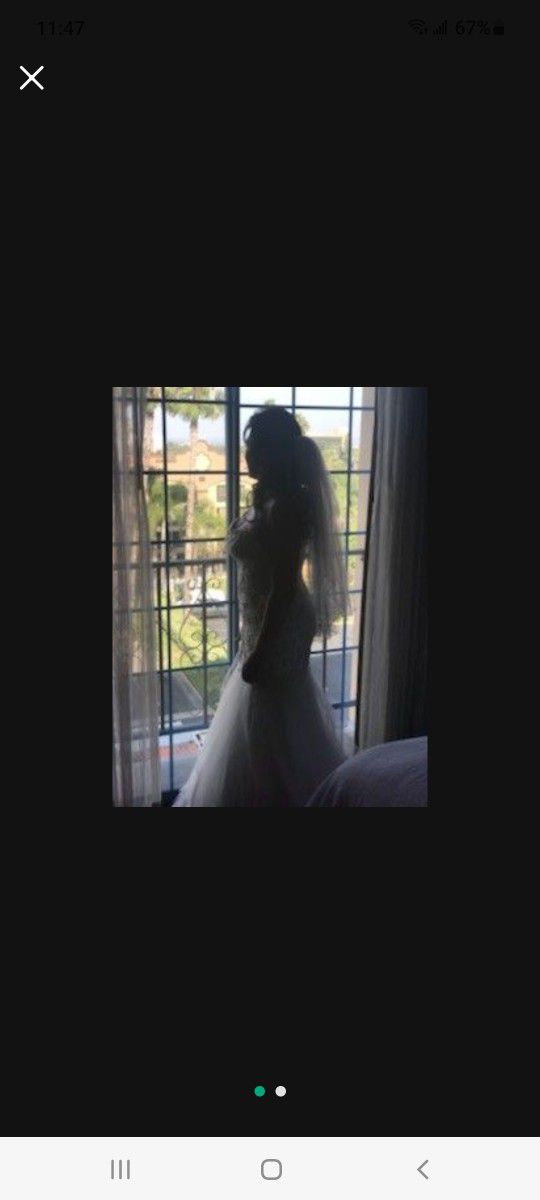 Wedding Dress, Veil And Shoes 
