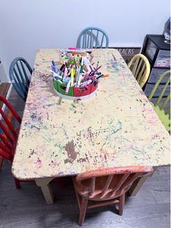 Vintage Kids art table