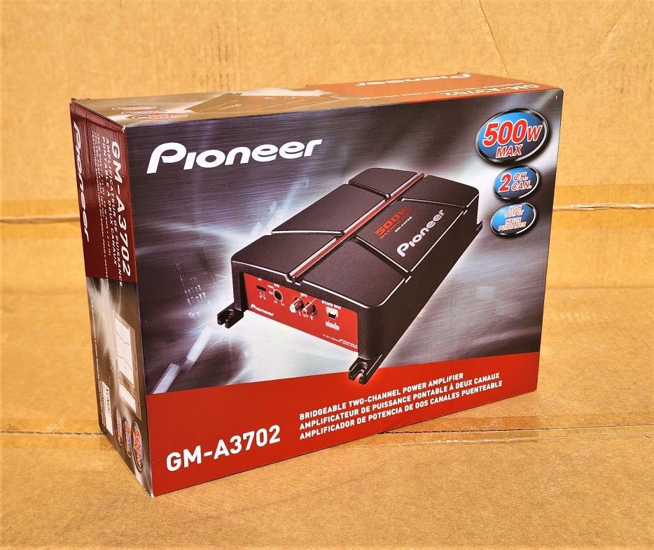 Pioneer 500 Watts Power Amplifier System 2 Channels Speaker Amp GM-A3702 🚨 Payment Options Available 🚨 No Credit Needed 🚨