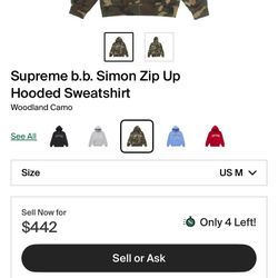 Supreme  Bb Simon Zip Up Camo 