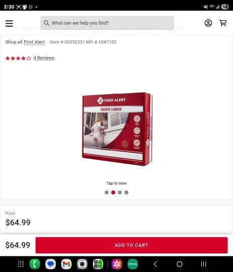 First ALERT 14 Ft Steel Fire Escape LADDER 375lb