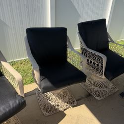 Outdoor Chair  … 8 Chairs With Cushions 