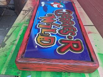 Vegas slot machine glass panel