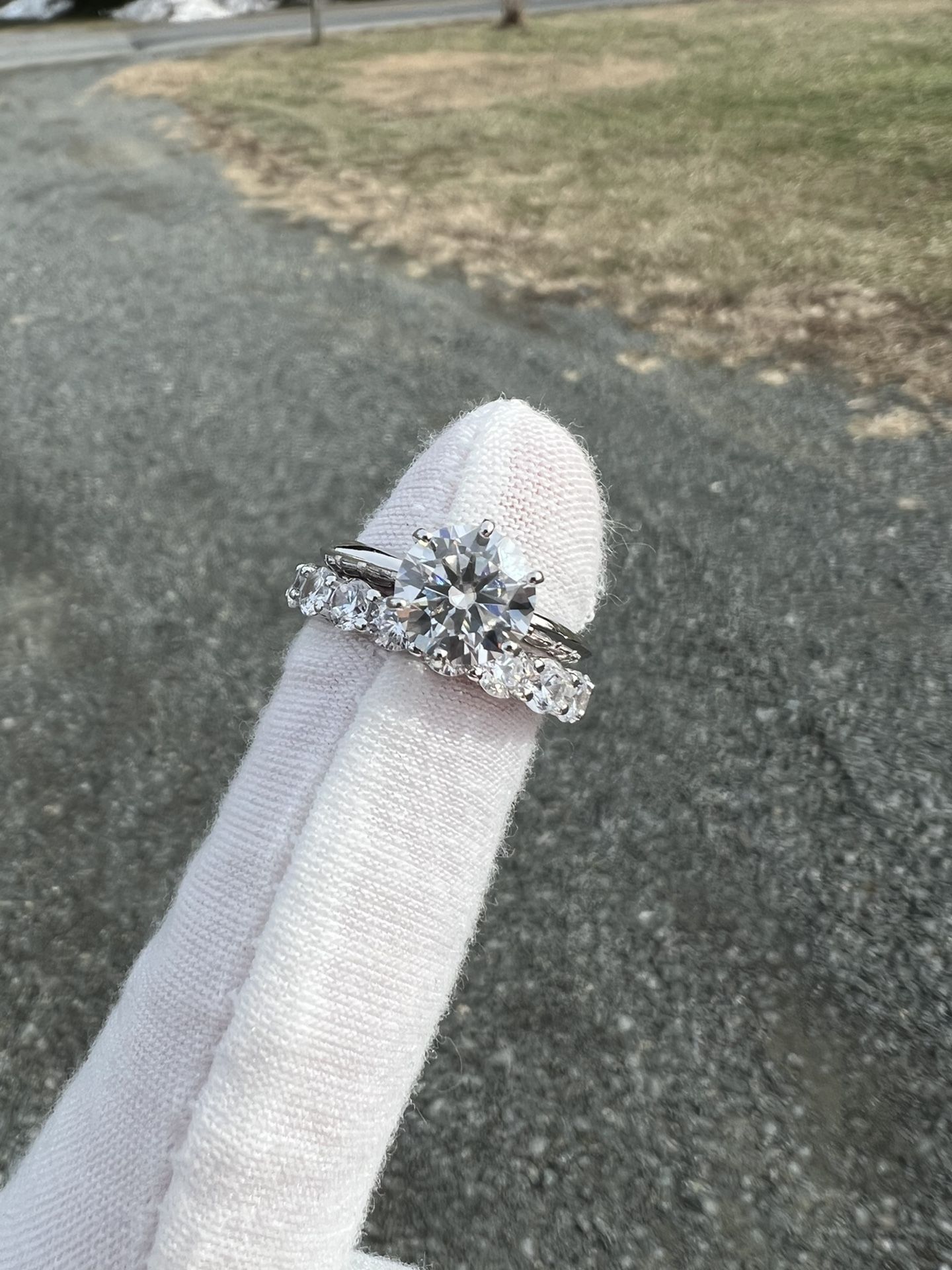 Moissanite Diamond Ring Set