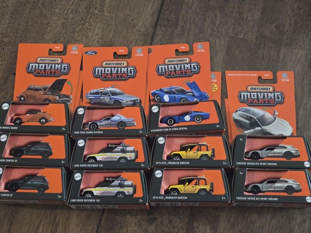 Huge Lot Of Matchbox Moving Parts Cars New NIB