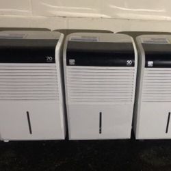 Lot Of 3 Kenmore  (2) KM70 70-Pint (1) KM 50 50 -Pint Dehumidifiers Price For 3 