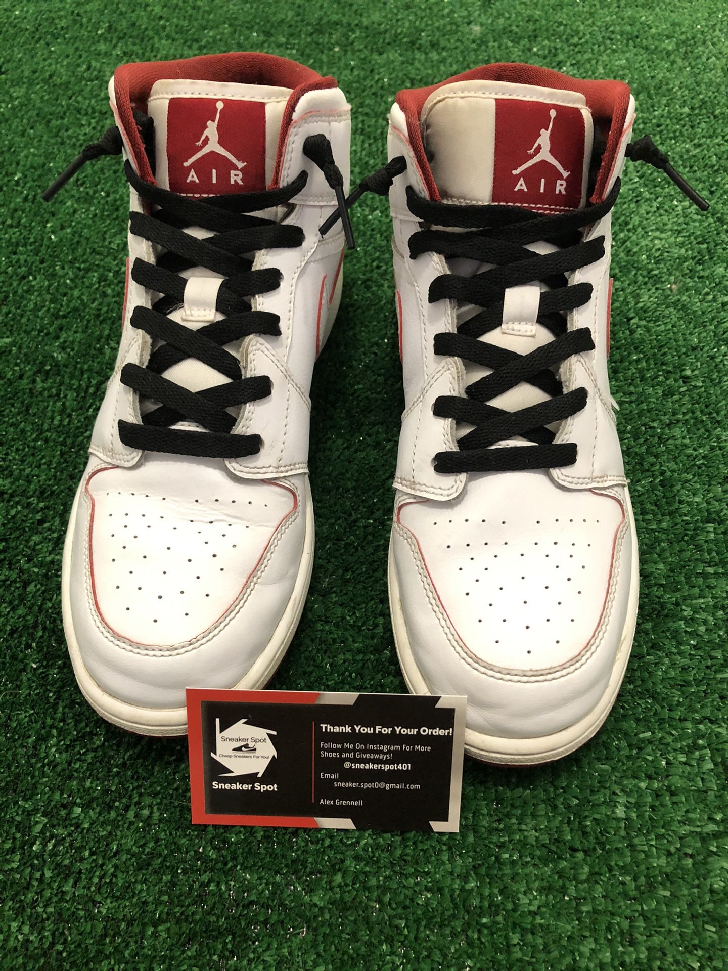 Jordan 1 Mid White Gym Red Size 7Y