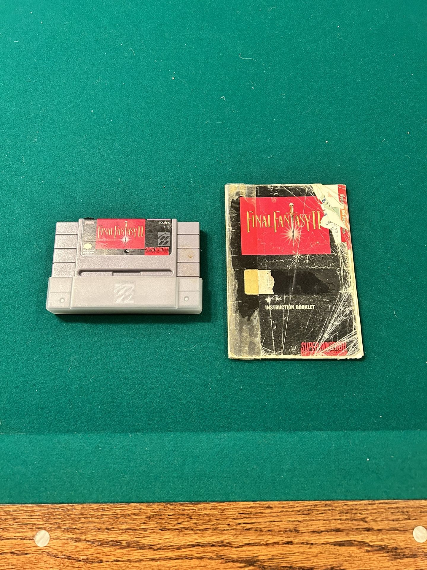 Final Fantasy II With Manual - Tested & Works