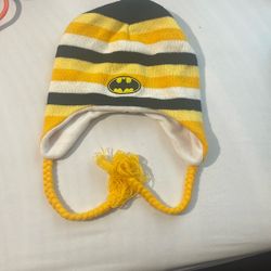 Batman striped knit beanie hat