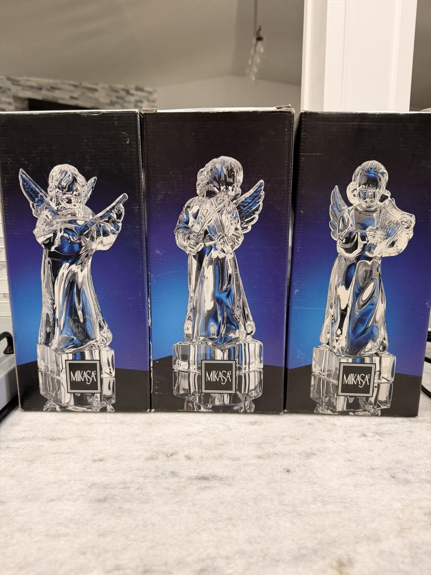 Mikasa Herald Collection lead crystal angel figurines