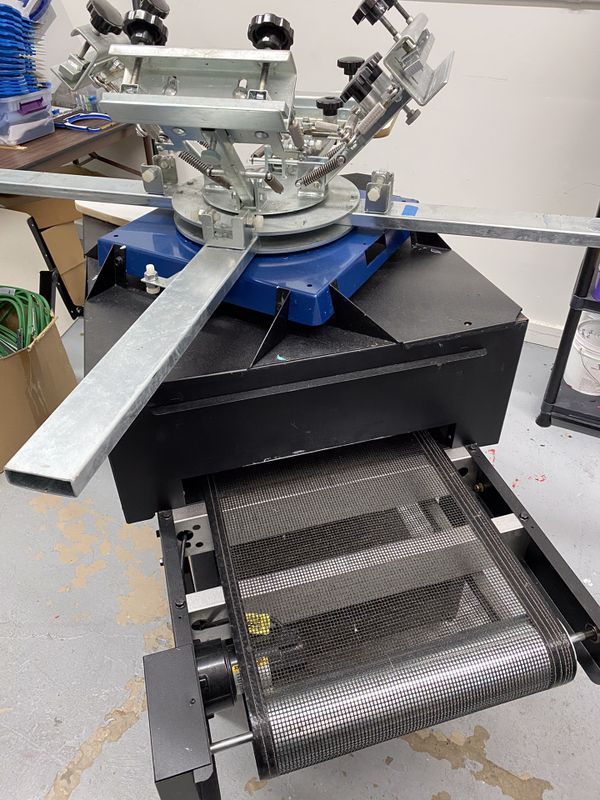 Screen printing equipment (printer, dryer and flash dryer combo) for