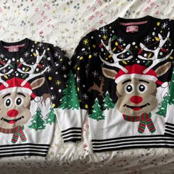 Couples Christmas Sweaters Like New
