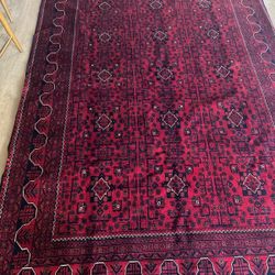 Handwoven Afghan Maroon Carpet