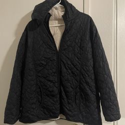 Disney Parks Black Hooded Women’s Jacket - Size 1X 
