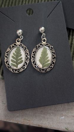 Sliver fern earrings