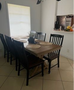6 chair dining table