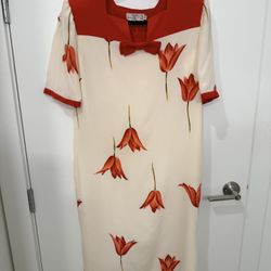 Valentino silk tulip dress 