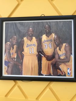 Photo Of Lakers team members Shack And Kobe
