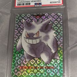 Gengar 1996 Prism Green Graded Psa 10 Gem Mint Pokémon Card Carddass Vending Bandai