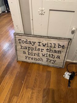 SUPER CUTE WOOD SIGN