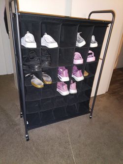 30 slot shoe rack