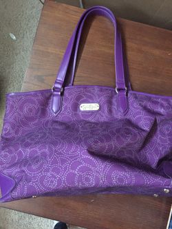 Jessica Simpson tote purple with roses