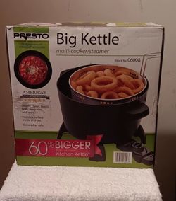Presto Big Kettle 2.5Qt. Multi -Cooker Steamer, Frying, Boiling & Roasting 