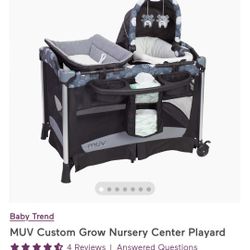 Muv Baby Trend Grow Nurcery Center Play Pen New