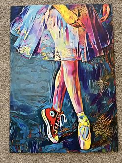 Ballerina With converse And Ballet Slipper Displate Picture