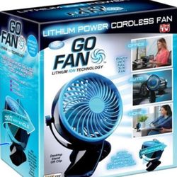 Go Fan Plastic Cordless Rechargeable Fan