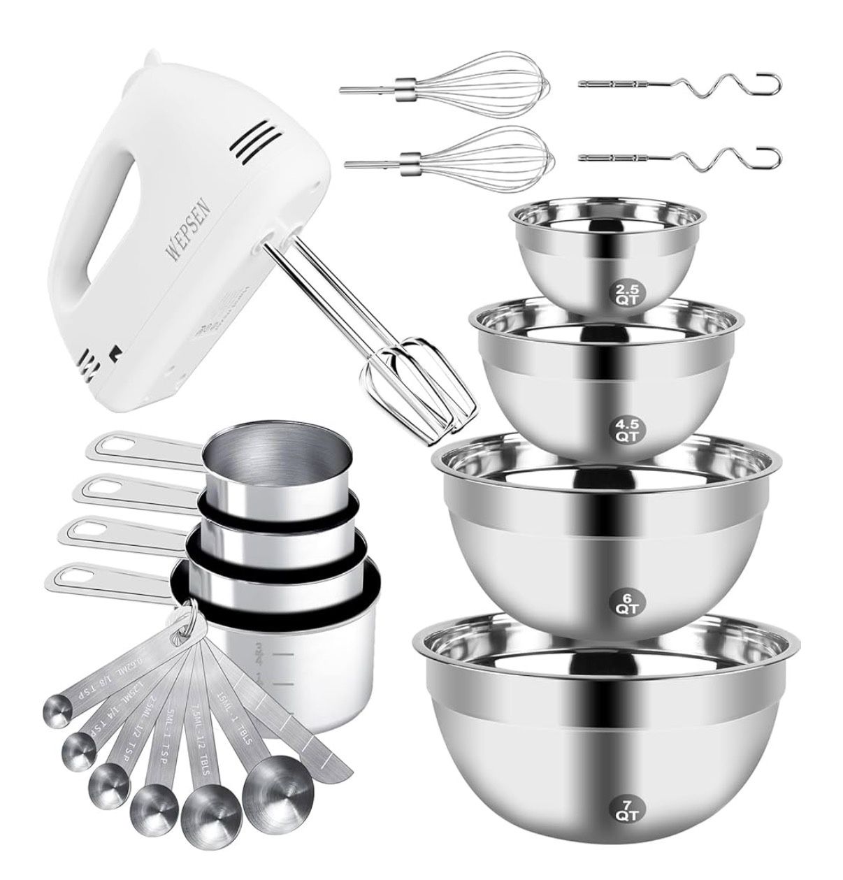 Baking Supplies (Mixer, Bowl, Measuring Cup, Spoon)