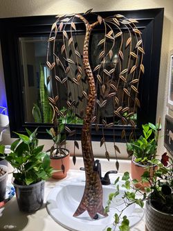 Hammered Copper Tree Art Set