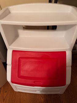 Toddler bookcase and toy box