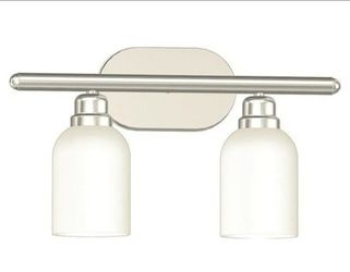 Monument 2 light vanity Brushed Nickel 19in