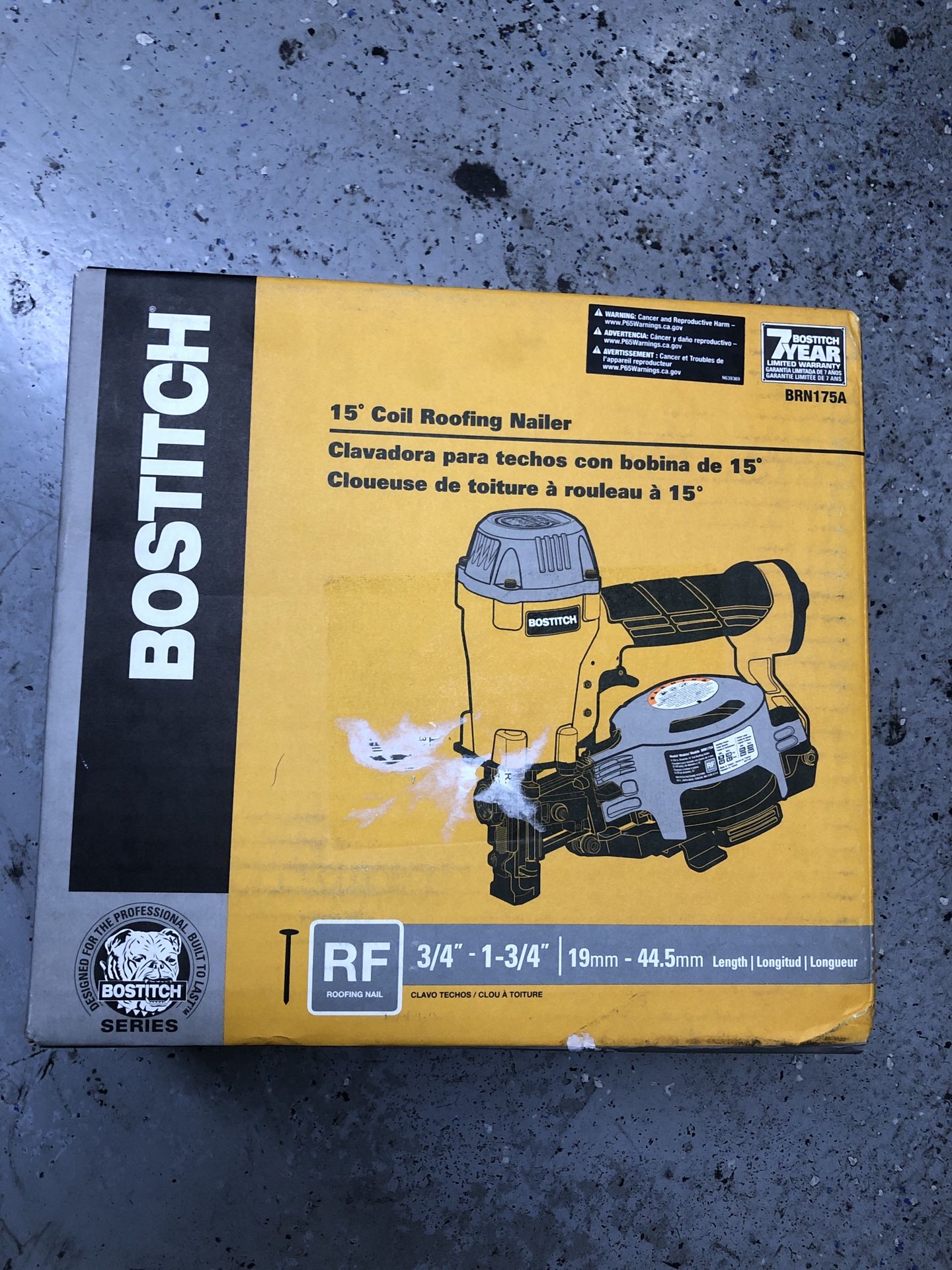 Bostitch BRN175A 15 Degree Coil Roofing Nailer