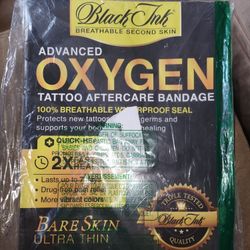 Black Ink Advanced Oxygen Tatoo After Care Bandages 