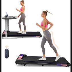 Walking Pad Under Desk Treadmill with Incline for Home and Office,Remote Control LED Display 3 in 1 Portable Mini Walking Jogging Machine