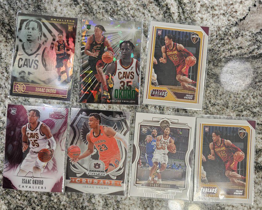 2020 Panini  Isaac Okoro Rookie Card Lot - Green Cracked Ice - Inserts - RC - Cleveland Cavaliers