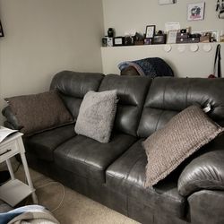 78” Faux Leather Couch