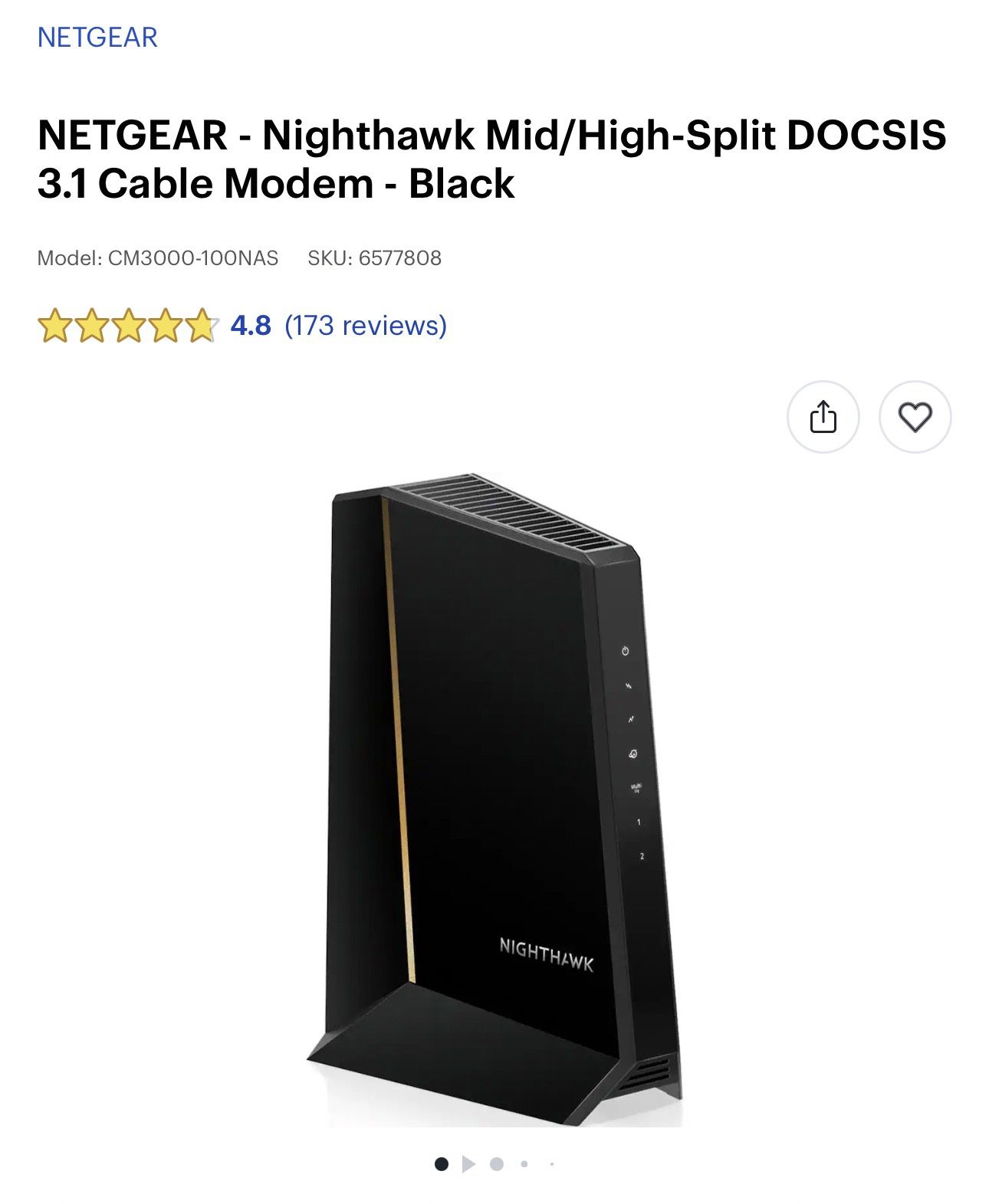 Netgear Nighthawk Modem