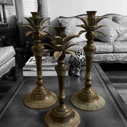Palm Tree Candle Holders