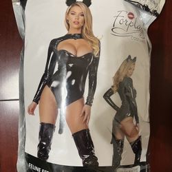 Feline Fetish Black Cat Sexy Costume