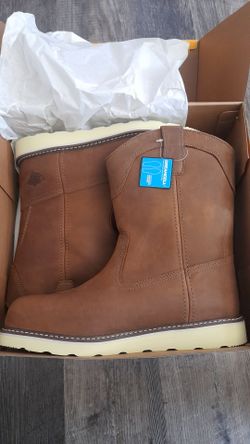 Steel toe pull on boots Men size 11