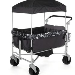 Safety 1st Summit Sprint Quad Wagon Stroller 4 Passenger, Charcoal Camo, Toddler, Unisex