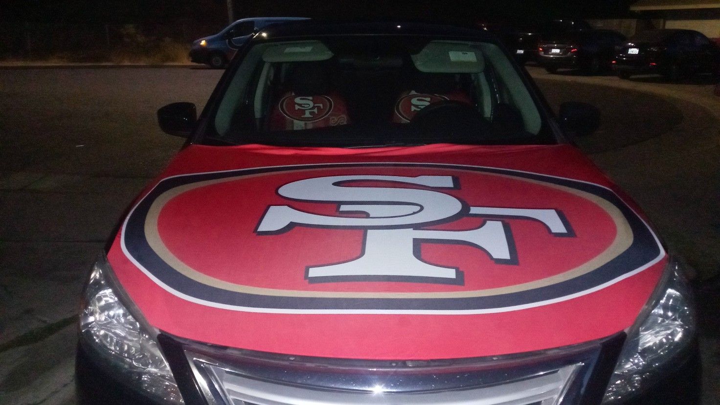 ♥️💛 Brand New NFL 49ers Red Tailgate Car Hood Cover $30