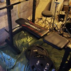 Bench, Bar And Weights