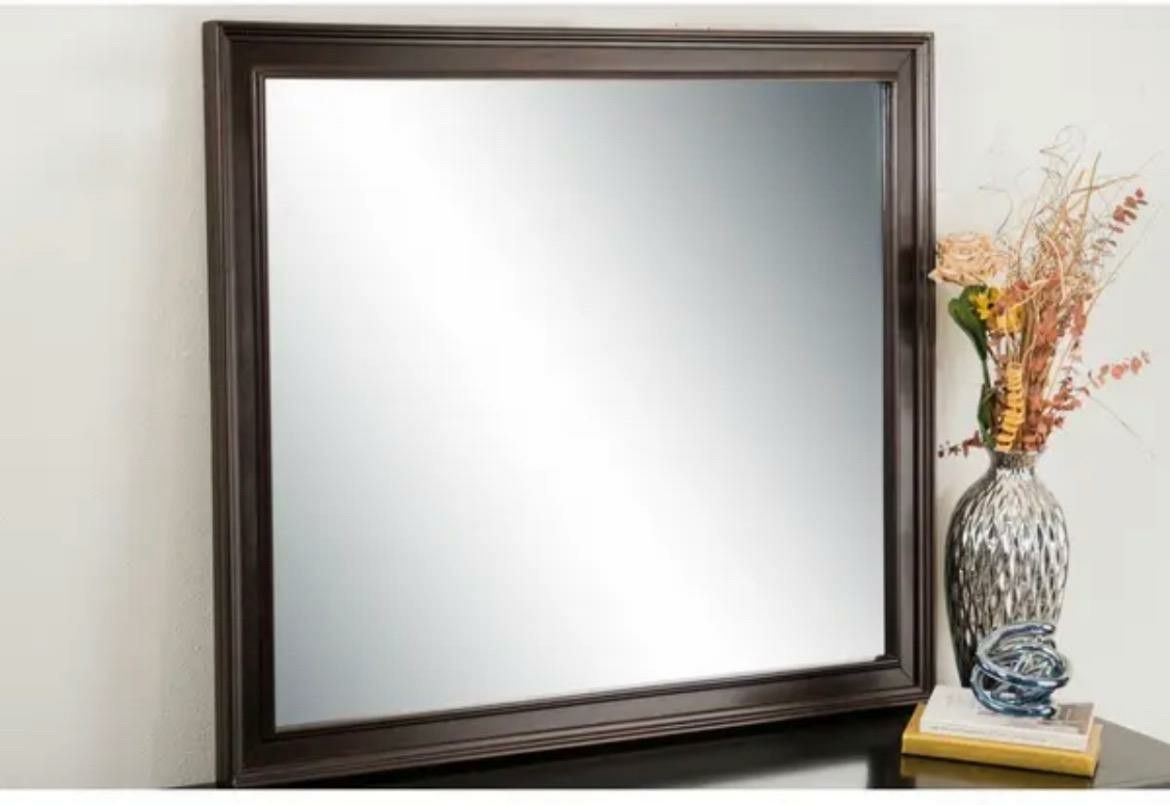 Abbyson Cammy Espresso Wood Trim Mirror BrownDetails:Give your home or office a new look with this wood trim mirror. This mirror can elevate the