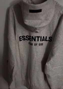 Essentials hoodie light oat size XL