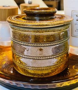 Vintage Poterie du Berry Beurrier Butter Keeper