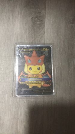 Pikachu mega charzard y black and gold